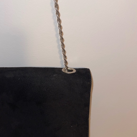Small Black Crossbody Purse with Silver Chain from Garage - Picture 2 of 4